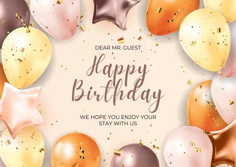 30 Birthday Wishes for Guests in the Hotel – Messages Ideas – WISHESLY